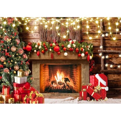 Karácsonyi fotózás hátterek Ablak Hó Fenyőfa Ház dekoráció Háttér Téli fotóstúdió lőfülke kellékek