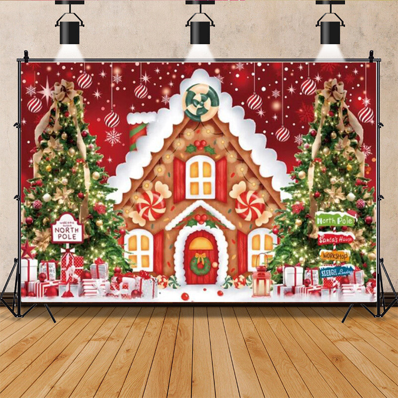 Karácsonyi fotózás hátterek Ablak Hó Fenyőfa Ház dekoráció Háttér Téli fotóstúdió lőfülke kellékek