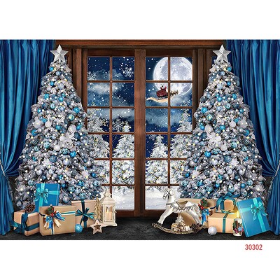 Karácsonyfa ajándékok Virág Koszorú Fényképezés Hátterek Ablak Hóember Rózsaszín ház ajtó évfordulója újév fotó háttér