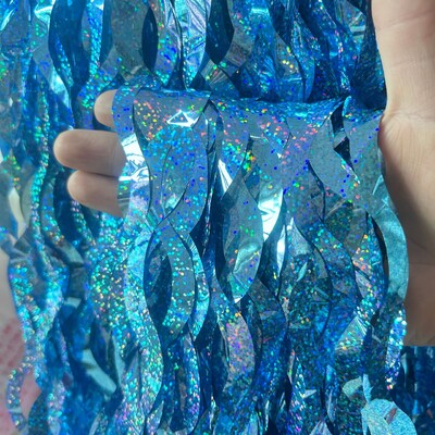 Fém talmi fólia rojtos függönyök csillagos Party Photo Backdrop Party Streamerekkel születésnapi szilveszteri esküvői dekorációhoz