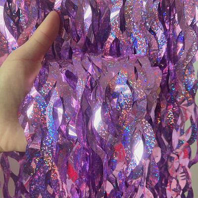 Fém talmi fólia rojtos függönyök csillagos Party Photo Backdrop Party Streamerekkel születésnapi szilveszteri esküvői dekorációhoz