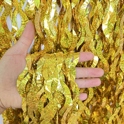 Fém talmi fólia rojtos függönyök csillagos Party Photo Backdrop Party Streamerekkel születésnapi szilveszteri esküvői dekorációhoz