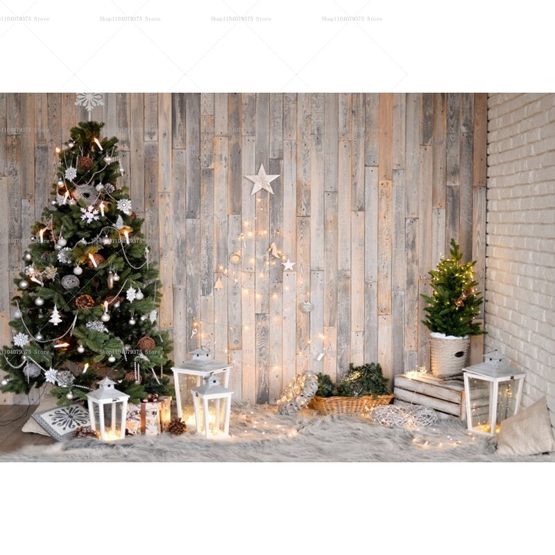 Karácsonyfa háttér Karácsonyi kandalló ablak Mikulás ajándék téglafal Téli felnőtt családi buli babafotózás