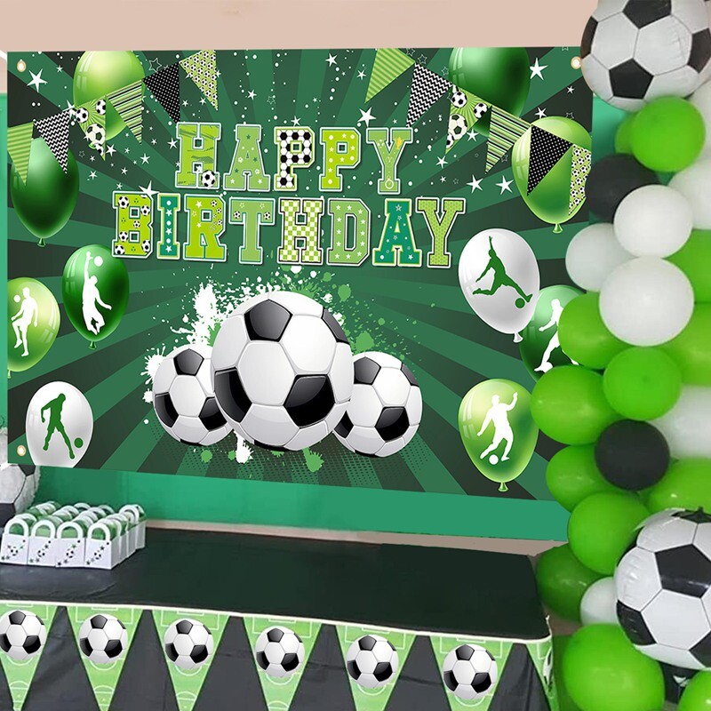 Futball születésnapi parti Háttér Foci Foci téma Születésnapi parti dekoráció Photo Booth kellékek fiúknak, gyerekeknek