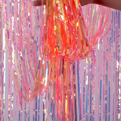 Gyönyörű hátterű függönyök talmi rojtos fóliafüggöny Egyszarvú születésnapi parti Háttér zuhany Esküvői dekoráció Fotófülke kellék