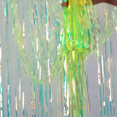 Gyönyörű hátterű függönyök talmi rojtos fóliafüggöny Egyszarvú születésnapi parti Háttér zuhany Esküvői dekoráció Fotófülke kellék