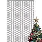 Irizáló lézeres hópehely esőfólia függöny akasztós party háttérdísz karácsonyi bulihoz téli parti háttér dekoráció