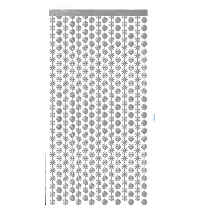 Irizáló lézeres hópehely esőfólia függöny akasztós party háttérdísz karácsonyi bulihoz téli parti háttér dekoráció