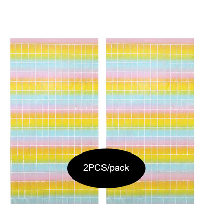 Születésnapi buli díszek Születésnapi lány 2db/csomag buli hátterek Lánybúcsú, rácsos tükör 2M talmi függöny