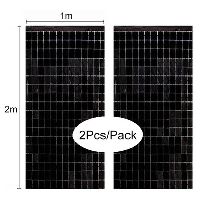 Születésnapi buli díszek Születésnapi lány 2db/csomag buli hátterek Lánybúcsú, rácsos tükör 2M talmi függöny