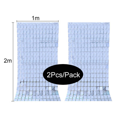 Születésnapi buli díszek Születésnapi lány 2db/csomag buli hátterek Lánybúcsú, rácsos tükör 2M talmi függöny
