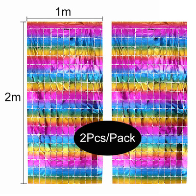 Születésnapi buli díszek Születésnapi lány 2db/csomag buli hátterek Lánybúcsú, rácsos tükör 2M talmi függöny