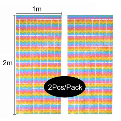 Születésnapi buli díszek Születésnapi lány 2db/csomag buli hátterek Lánybúcsú, rácsos tükör 2M talmi függöny