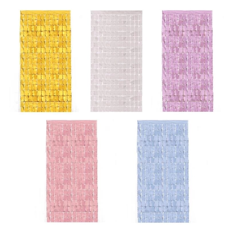 Születésnapi buli díszek Születésnapi lány 2db/csomag buli hátterek Lánybúcsú, rácsos tükör 2M talmi függöny