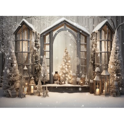 Linksmų Kalėdų fotografijos fonas Kalėdų eglutė Sniego dovana Šeimos vakarėlio dekoras Fonas Kūdikio portreto fotografijos fotostudija