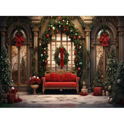 Linksmų Kalėdų fotografijos fonas Kalėdų eglutė Sniego dovana Šeimos vakarėlio dekoras Fonas Kūdikio portreto fotografijos fotostudija