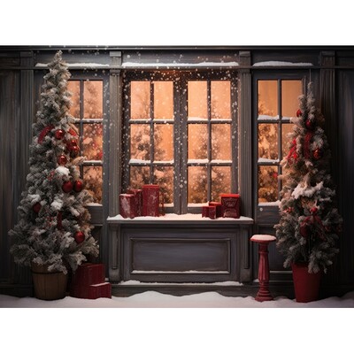 Linksmų Kalėdų fotografijos fonas Kalėdų eglutė Sniego dovana Šeimos vakarėlio dekoras Fonas Kūdikio portreto fotografijos fotostudija