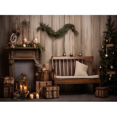 Linksmų Kalėdų fotografijos fonas Kalėdų eglutė Sniego dovana Šeimos vakarėlio dekoras Fonas Kūdikio portreto fotografijos fotostudija