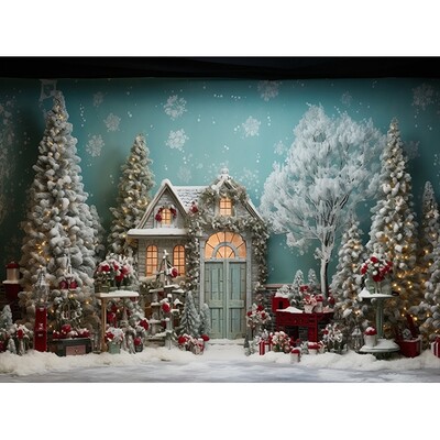 Linksmų Kalėdų fotografijos fonas Kalėdų eglutė Sniego dovana Šeimos vakarėlio dekoras Fonas Kūdikio portreto fotografijos fotostudija