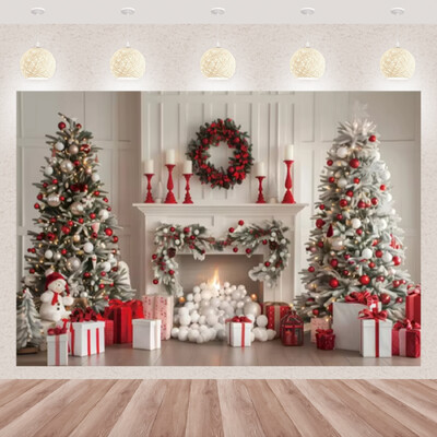 Karácsonyi fotózás háttér téli ablak karácsonyfa medve ajándék családi parti dekoráció gyerekeknek portré hátterek fotó kellékek