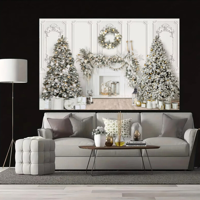 Karácsonyi fotózás háttér téli ablak karácsonyfa medve ajándék családi parti dekoráció gyerekeknek portré hátterek fotó kellékek