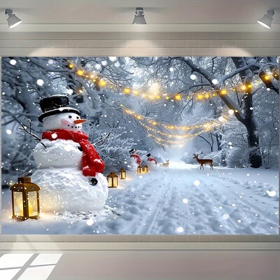 Priecīgus Ziemassvētkus fona fotogrāfija Audums Ziemassvētki Sniegavīrs Piparkūku Vīrs Ziemas Dekorācija Bērnu dušas Studijas Rekvizīti