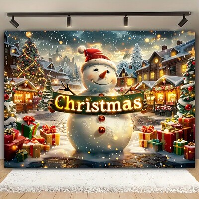 Priecīgus Ziemassvētkus fona fotogrāfija Audums Ziemassvētki Sniegavīrs Piparkūku Vīrs Ziemas Dekorācija Bērnu dušas Studijas Rekvizīti