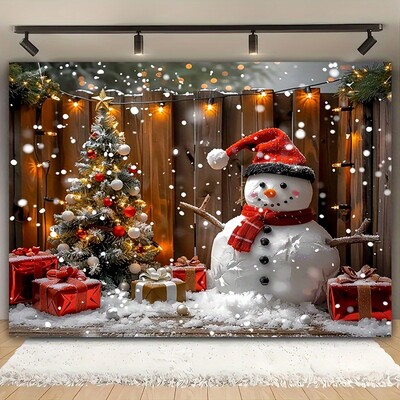 Priecīgus Ziemassvētkus fona fotogrāfija Audums Ziemassvētki Sniegavīrs Piparkūku Vīrs Ziemas Dekorācija Bērnu dušas Studijas Rekvizīti