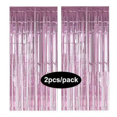 Karácsonyi díszek piros fólia rojtos függönyök csillogó piros zöld csillogó függöny karácsonyi parti dekorációhoz fali háttérhez