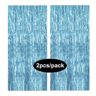 Karácsonyi díszek piros fólia rojtos függönyök csillogó piros zöld csillogó függöny karácsonyi parti dekorációhoz fali háttérhez