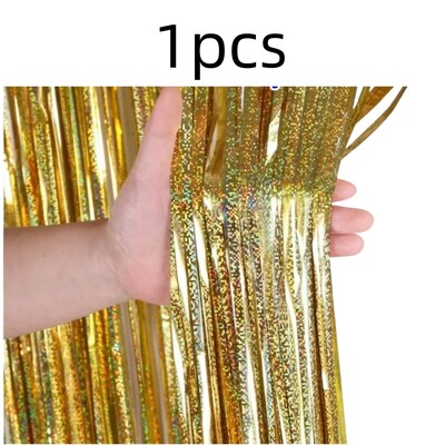 2Pack 2X1M Csillogó buliháttér Fémfólia talmi rojt függöny születésnapi esküvő Lánybúcsú dekoráció felnőtt évfordulóra