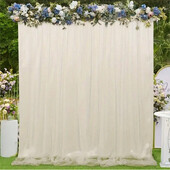 Šampano tiulio fono užuolaidos vakarėliams Vestuvių šampaninis permatomas fono užuolaidos vestuviniam vakarėliui dekoruoti