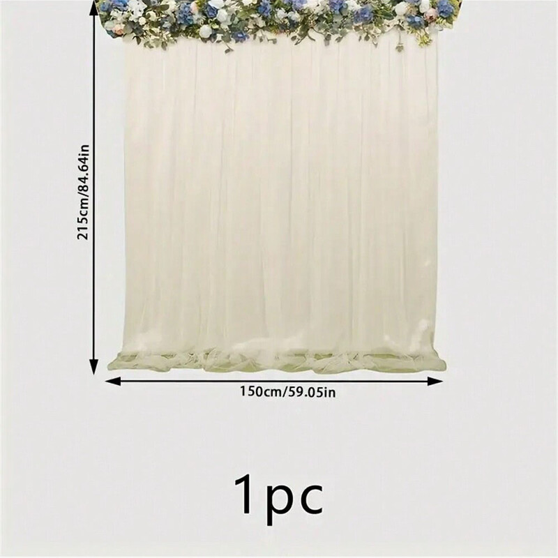 Šampano tiulio fono užuolaidos vakarėliams Vestuvių šampaninis permatomas fono užuolaidos vestuviniam vakarėliui dekoruoti
