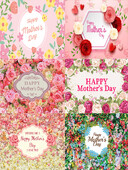 Boldog anyák napját téma Rózsaszín Rózsa Virágos Virág Köszönet Anyák napja Nők születésnapi fotózás Vinyl háttér dekorációs kellékek