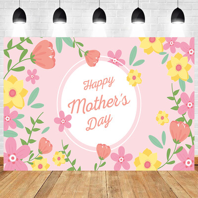 Boldog anyák napját téma Rózsaszín Rózsa Virágos Virág Köszönet Anyák napja Nők születésnapi fotózás Vinyl háttér dekorációs kellékek