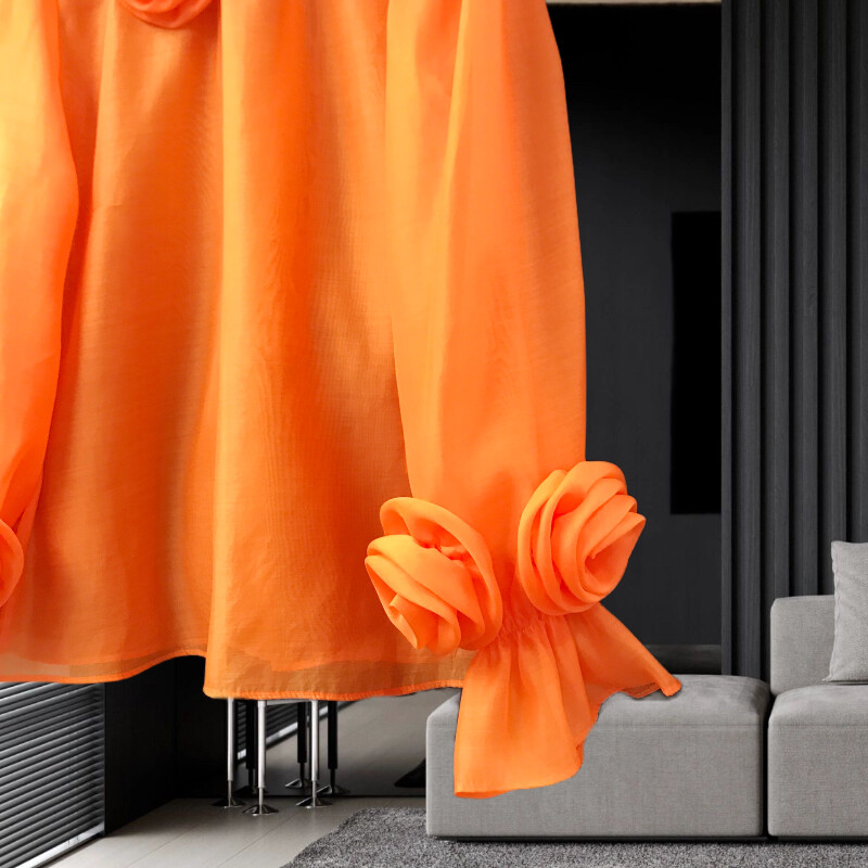 2024. tavasz, francia stílusú női ing, háromdimenziós virágos patchwork színes blúz tömör, hosszú ujjú női felső 42927