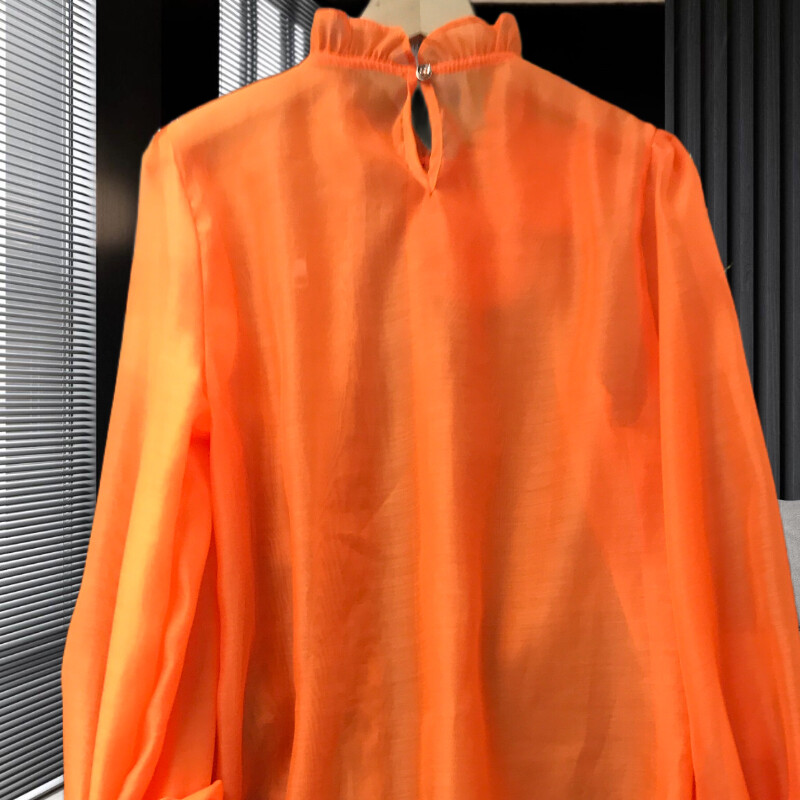 2024. tavasz, francia stílusú női ing, háromdimenziós virágos patchwork színes blúz tömör, hosszú ujjú női felső 42927