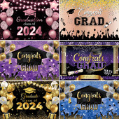 2024 érettségi téma fotózás Rózsaszín és arany csillogó léggömbök Bachelor sapka Gratulálunk Grad Party Banner Decor fotó háttér