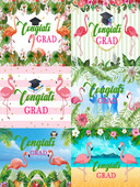 Nyári trópusi virág pálmalevelek flamingó téma Ballagási parti Babazuhany fotózás Vinyl háttér dekor kellékek