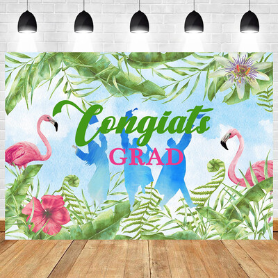 Nyári trópusi virág pálmalevelek flamingó téma Ballagási parti Babazuhany fotózás Vinyl háttér dekor kellékek