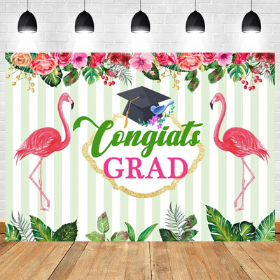 Nyári trópusi virág pálmalevelek flamingó téma Ballagási parti Babazuhany fotózás Vinyl háttér dekor kellékek