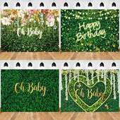 Füves zöld levelek gyep hátterek téma Boldog születésnapi parti fotózás baba felnőtt kisállat portré természetes tavaszi háttér