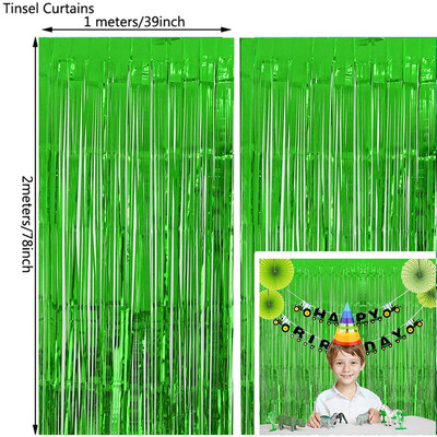 2 csomag 2M fémfólia talmi rojtos függöny háttér karácsonyi parti dekoráció otthonra Boldog új évet 2025 karácsonyi kellékek