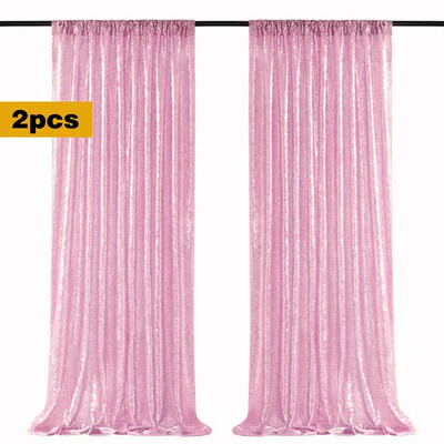 2x8 láb csillogó flitteres háttérfüggöny Rózsa arany csillogó háttérfüggöny esküvői születésnapi karácsonyi babazuhany parti dekorációhoz