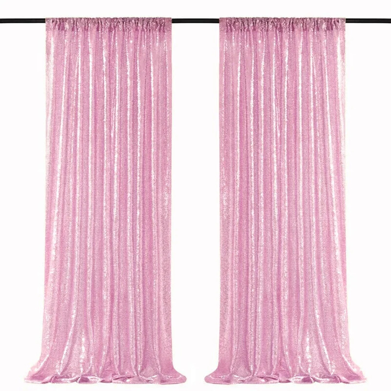 2x8 láb csillogó flitteres háttérfüggöny Rózsa arany csillogó háttérfüggöny esküvői születésnapi karácsonyi babazuhany parti dekorációhoz