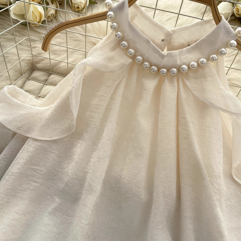 Vintage modes uzliesmojoša piedurkne ar pleciem ikdienišķa pērļošana no pleciem, seksīga korejiešu slaida pamata sieviešu Harajuku ielas apģērba blūze