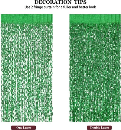 Κουρτίνα με κρόσια 1x2M με μεμβράνη με κρόσια μπλε αλουμινόχαρτο Κουρτίνες τοίχου για χριστουγεννιάτικο πάρτι κάτω από τη θάλασσα