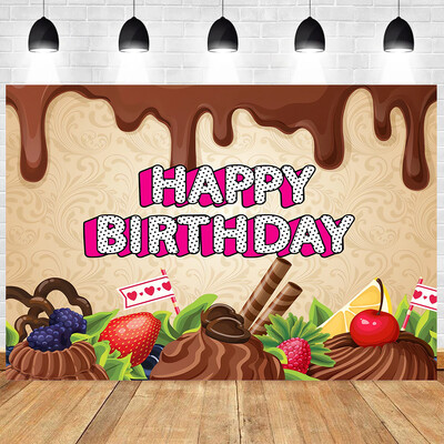 Fantasy Candy Fánk Fagylalt Téma Újszülött Gyerekek Születésnapi Party fotózás Vinyl háttér fotó dekorációs kellékek