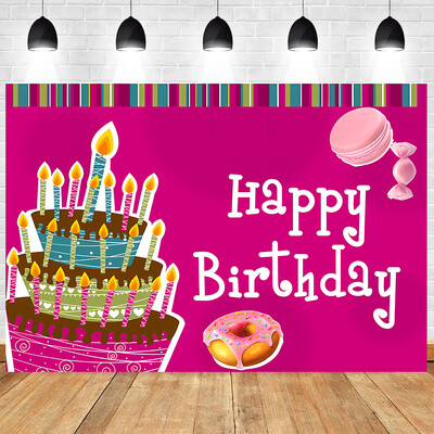 Fantasy Candy Fánk Fagylalt Téma Újszülött Gyerekek Születésnapi Party fotózás Vinyl háttér fotó dekorációs kellékek