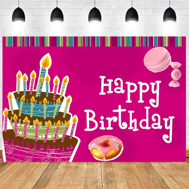 Fantasy Candy Fánk Fagylalt Téma Újszülött Gyerekek Születésnapi Party fotózás Vinyl háttér fotó dekorációs kellékek